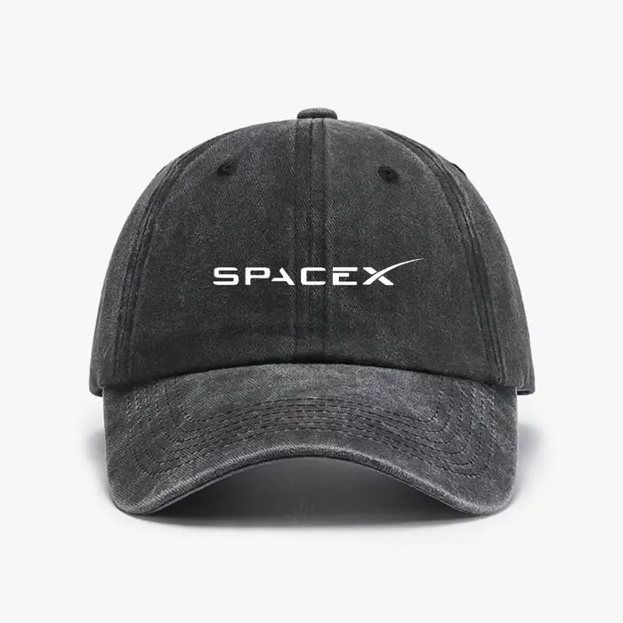 Casquette de baseball SpaceX pour hommes et femmes, chapeau délavé style vieilli, couvre-chef décont