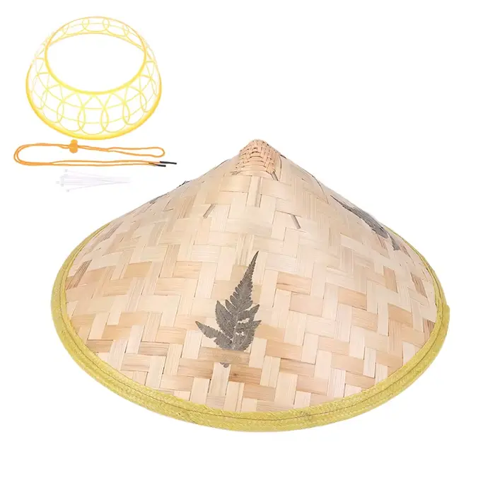 Chapeau de fermier de riz tissé à la main pour hommes et femmes, équipement de sauna de fête, chapea