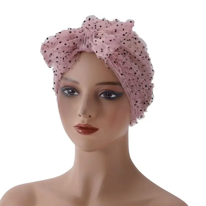 Bonnet en tissu respirant à pois en maille