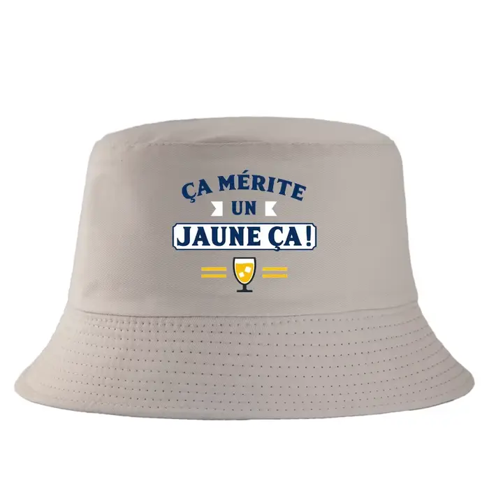 Chapeau de pêcheur jaune pour les amateurs de bière - ÇA MÉRITE UN JAUNE ÇA! Casquette de pêcheur av