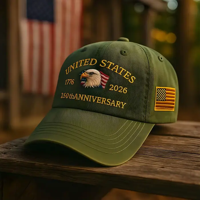Casquette de baseball du 250e anniversaire des États-Unis - Design Eagle & Liberty