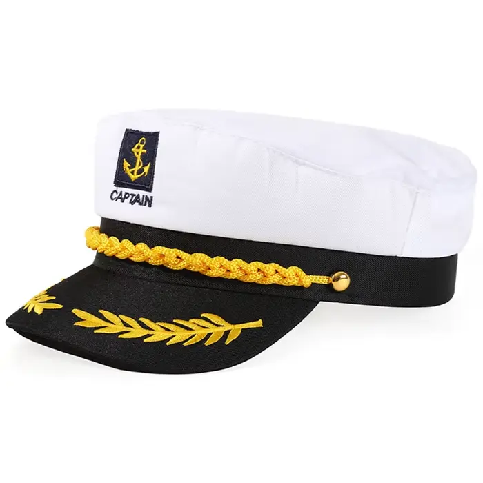 Chapeau de capitaine de yacht pour adulte, réglable, pour hommes et femmes, idéal pour les fêtes, le