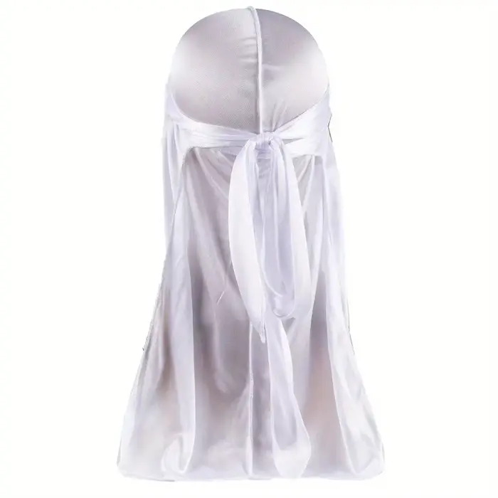 Durag en soie pour homme, bonnet bandana soyeux, Doo Rag à longue queue, casquette pour ondulations