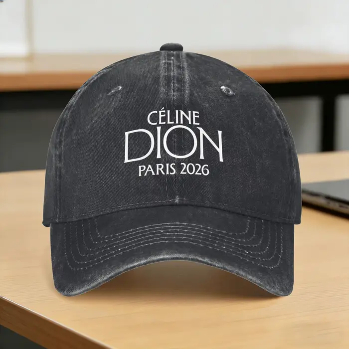 Casquette de baseball C-Celineds Dion Back to Paris 2026 style y2k rétro délavée, casquette trucker,