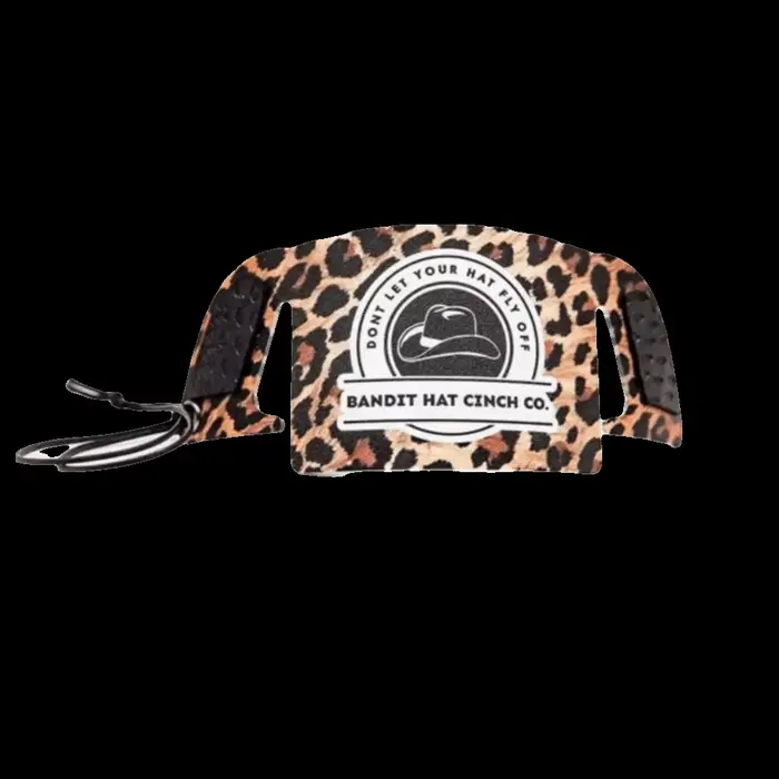 Chapeau de cowboy léopard tendance avec cordon détachable et lanière, accessoires pour chapeau