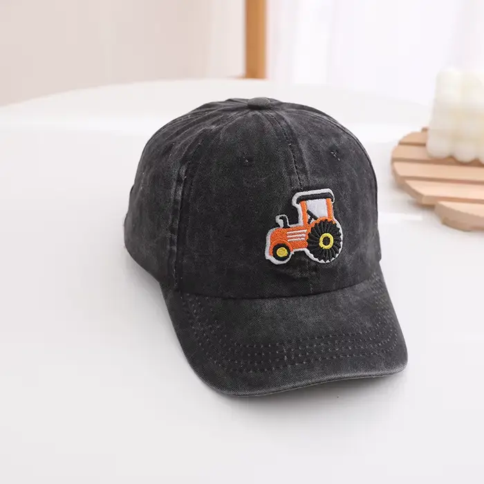 Casquette de baseball pour garçons, broderie tracteur, été 2026, casquettes à visière pour enfants, 