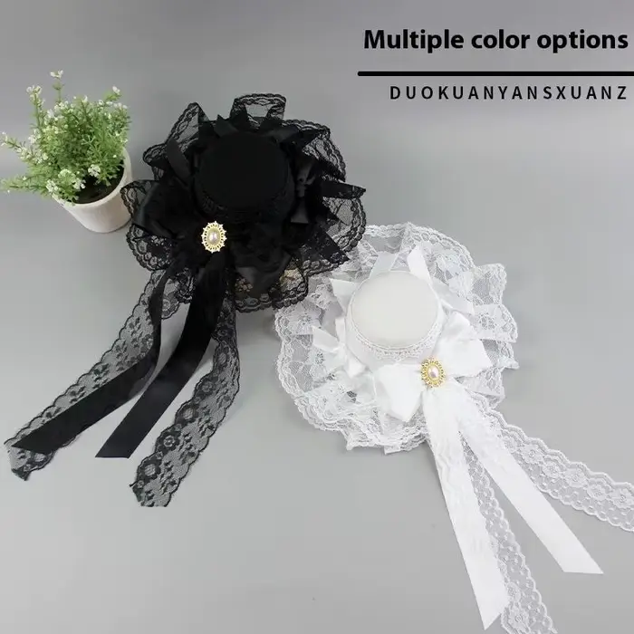 Mini chapeau gothique en forme de Rose