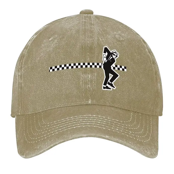 Casquette de baseball Ska 2 Tone, chapeau de style militaire, grande taille pour hommes, sac de plag