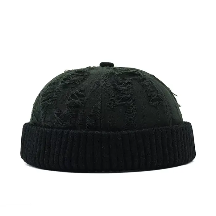 Bocca épaississement Docker casquette sans visière cassé bonnet casquettes sans bride chapeau couleu