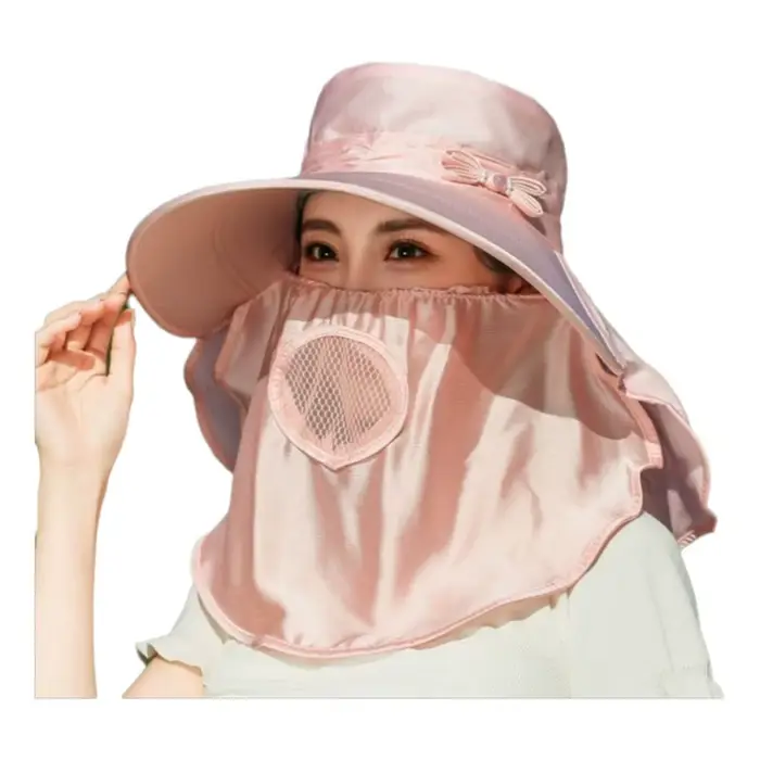 Chapeau de soleil à visière large et légèrement respirant pour femme, idéal pour la cueillette du th