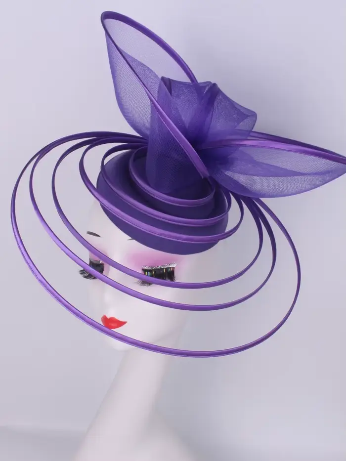 Église Fascinator Chapeau mariage maille casque femmes fête Banquet