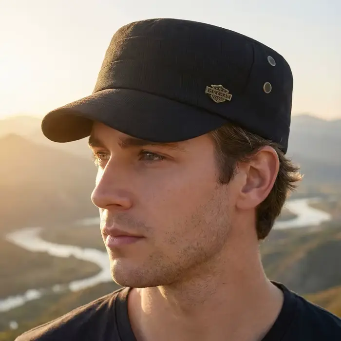 Chapeau haut-de-forme plat polyvalent protection solaire sport homme printemps automne activité plein air décontracté minimaliste