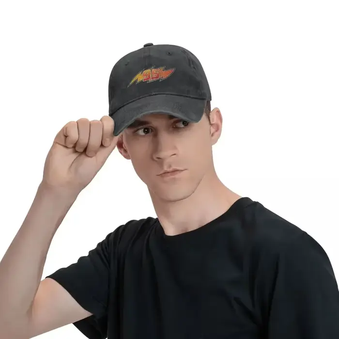 Casquette de baseball Cars Lightning McQueen I Am Speed en jean vieilli