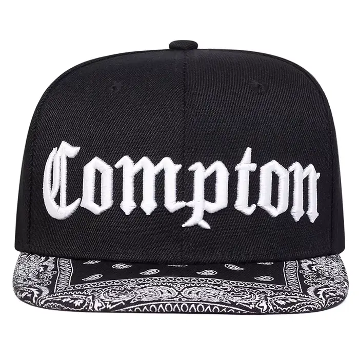 2025 Mode personnalisée nouveau chapeau de baseball Compton fleur de cajou à bords plats