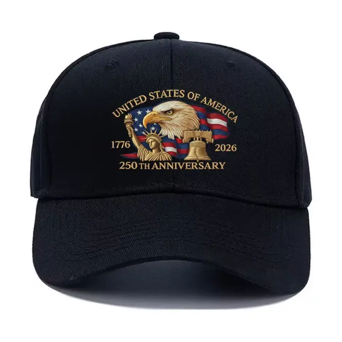 Casquette de baseball patriotique US 250th Anniversary, casquette avec drapeau, Statue de la Liberté