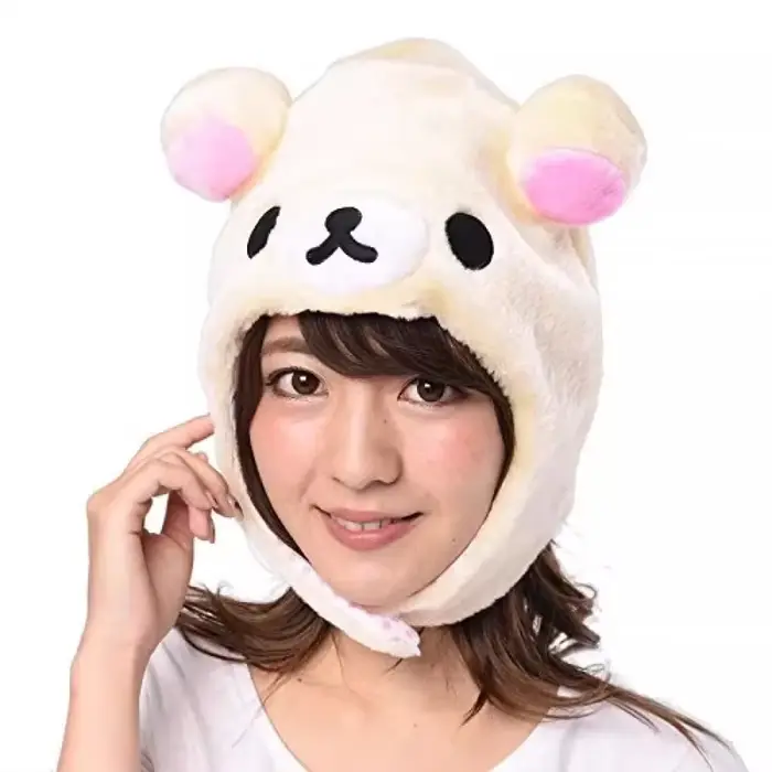 Rilakkuma Korilakkuma ours en peluche Ushanka chapeau Kawaii mignon