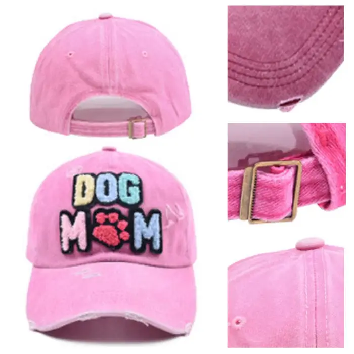Casquette de Baseball wzcx Brodée Pour Maman de Chien Patch Sport Délavé Casquette Réglable En Coton Polyvalente Pour Femmes Occasions Décontractées