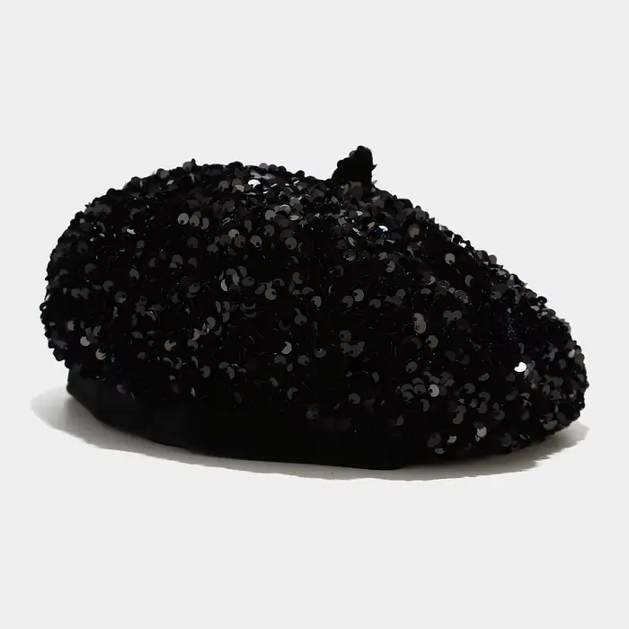 Béret à paillettes automne et hiver chapeau de peintre rue tout-match chapeau femme fête citrouille 