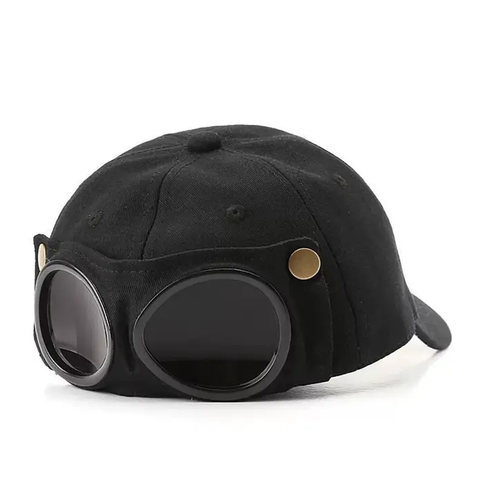 Casquette d'aviateur avec lunettes de soleil unisexe, casquette de baseball décontractée pour l'été,