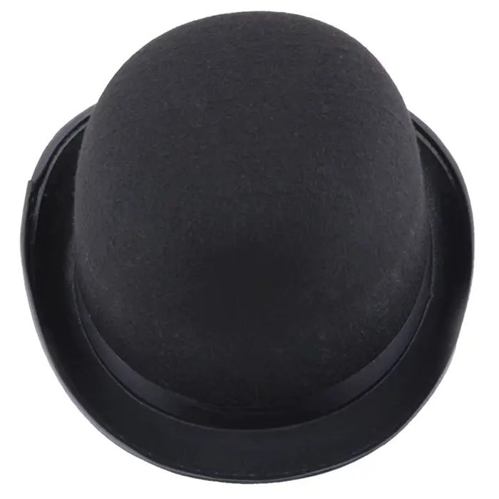 Chapeau de magicien classique noir à calotte ronde, chapeau de jazz élégant pour gentleman, chapeau 