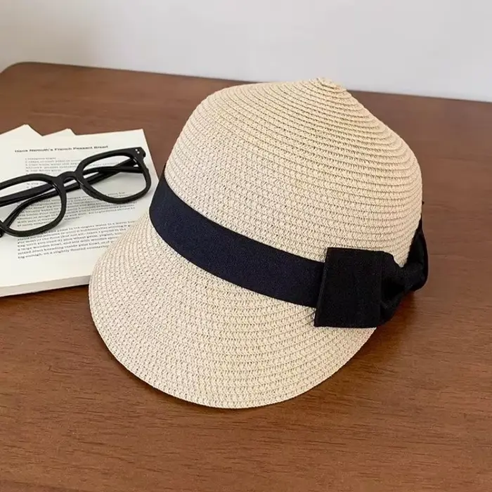 Chapeau de paille d'été pour femme, idéal pour les voyages en plein air, les vacances à la plage, av