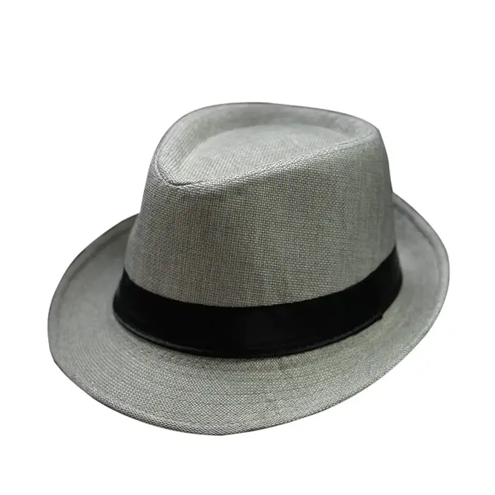 Chapeau Fedora d'été pour hommes, à la mode, élégant, Vintage, noir, femmes, blanc, rouge, bord, hau