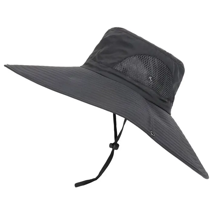 Chapeau de pêcheur à grand bord large de 15CM pour hommes, chapeau de soleil imperméable pour l'exté