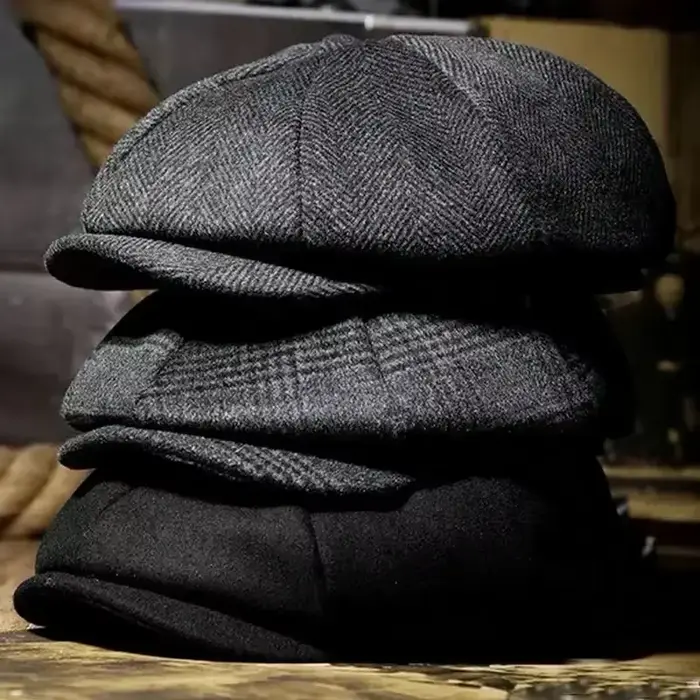 Vintage rétro casquettes chapeau hommes peintre britannique chapeaux mode automne hiver bérets à chevrons casquette
