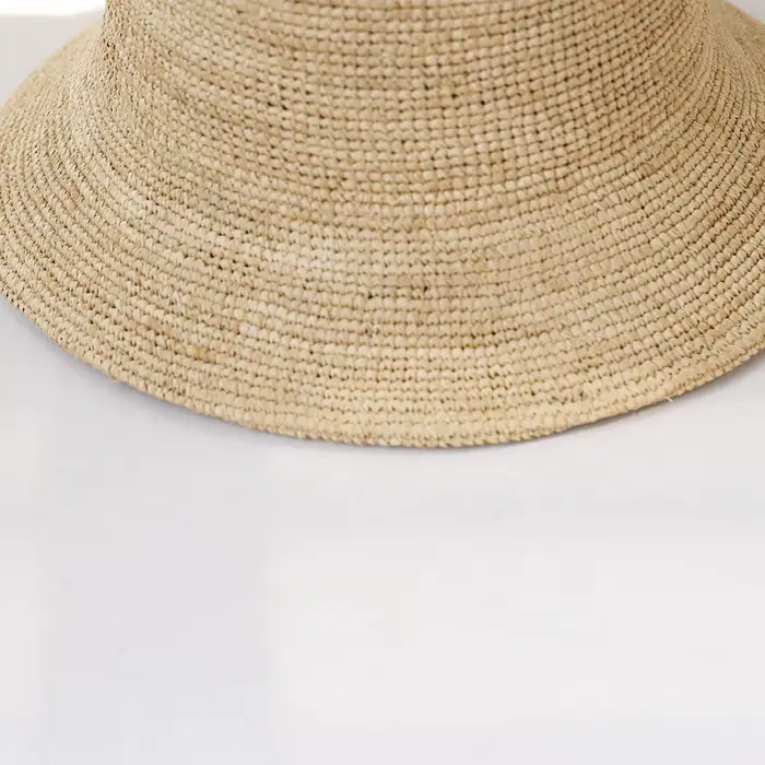 2025 été chapeau de soleil arc 100% raphia