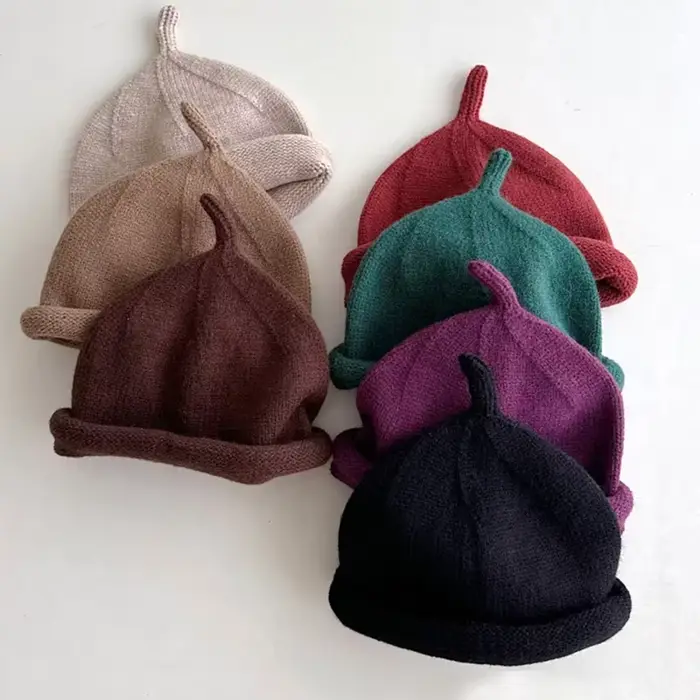 Chapeaux d'hiver pour enfants unisexe en coton solide pour 1-4 ans accessoires de photographie pour bébés occasions spéciales et quotidiennes