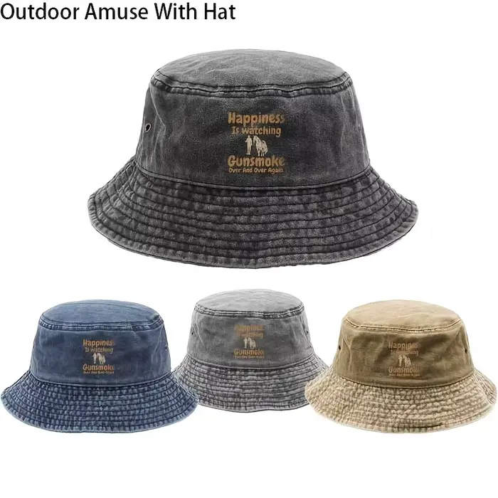 Chapeau bob Street Cool Imprimés Amusants Personnages Alphabétiques Coton Unisexe Protection Solaire Sorties Quotidiennes Occasions Décontractées
