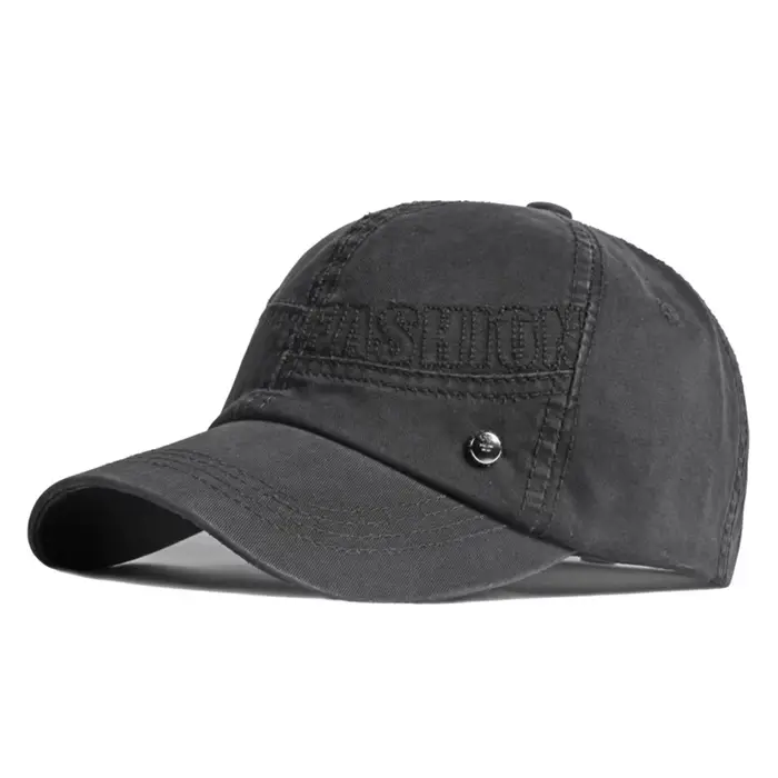 Casquette de baseball vintage FS vert armée avec lettres, chapeau d'été en coton pour hommes et femm