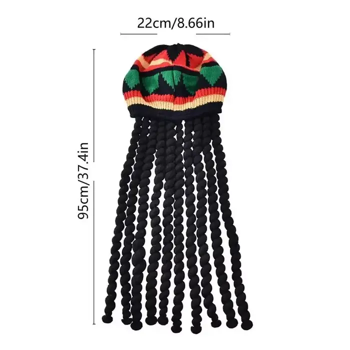 Bonnet unisexe Dreadlocks avec fausses tresses