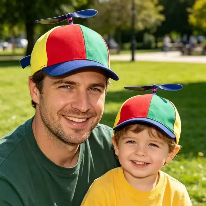 Casquette de baseball à hélice arc-en-ciel amusante et colorée pour adultes et enfants, idéale pour les fêtes, le cosplay, les activités de plein air et les occasions spéciales