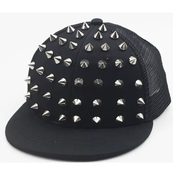 Hommes et femmes Rivet chapeau plat Punk Rock Hip Hop goujon casquettes de Baseball Y2K casquette snapback en plein air