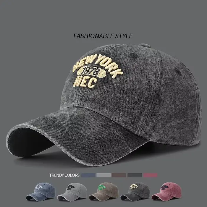 Casquette de Baseball coréenne en coton délavé
