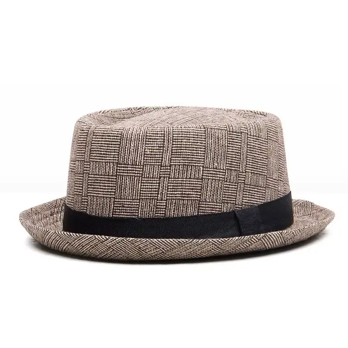 Chapeaux classiques à carreaux rétro britanniques, design à calotte ronde, chapeaux de jazz pour occ