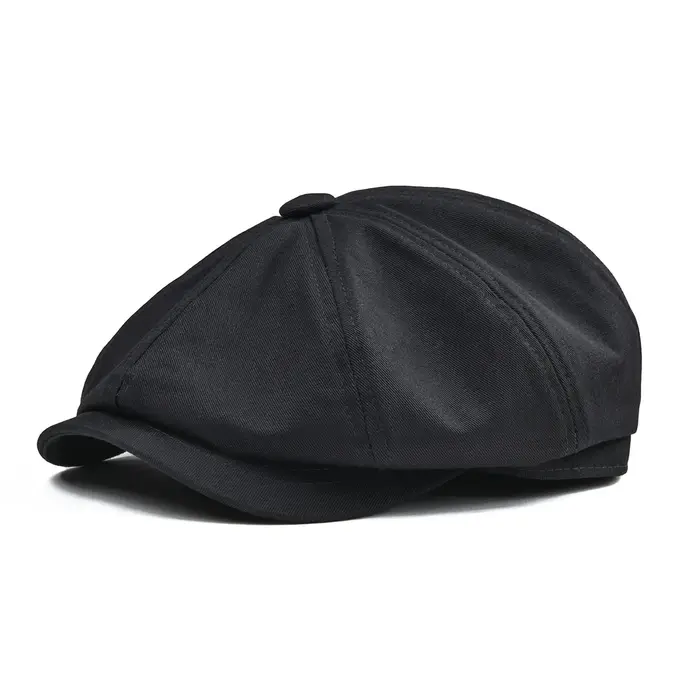 Botvela casquette gavroche hommes sergé coton chapeau boulanger garçon casquettes rétro grand casque