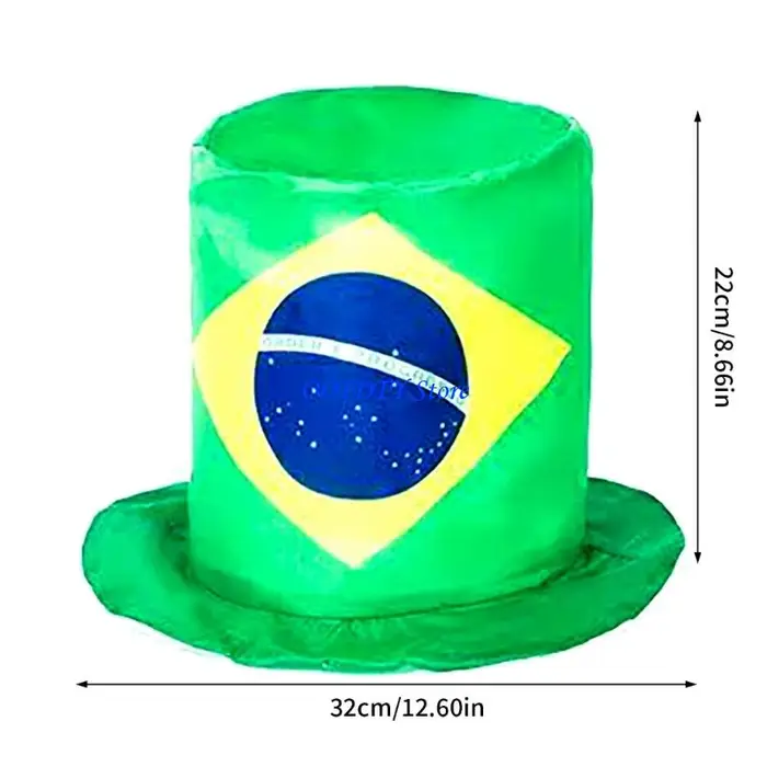 Chapeau haut football design drapeaux pays tissu respirant confortable pour événements sportifs soirées supporters célébrations en intérieur et extérieur