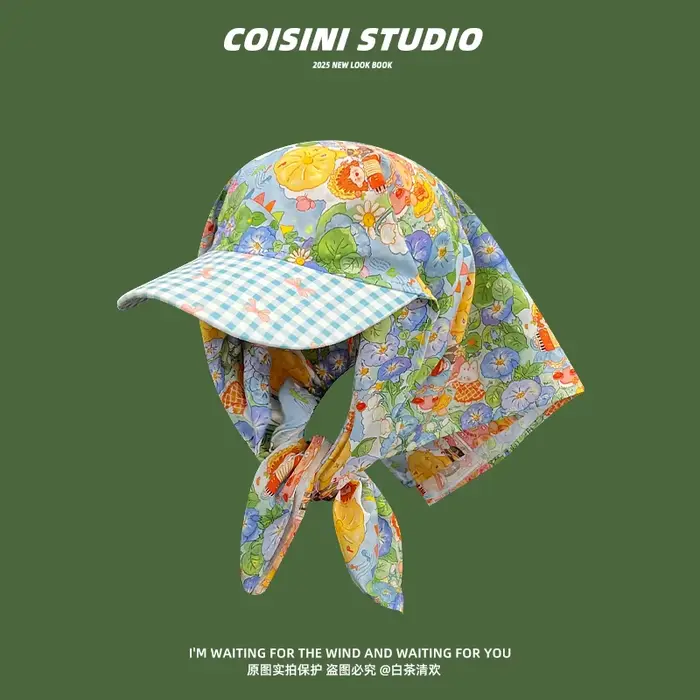 Chapeaux foulard imprimés littéraires rétro français pour femmes