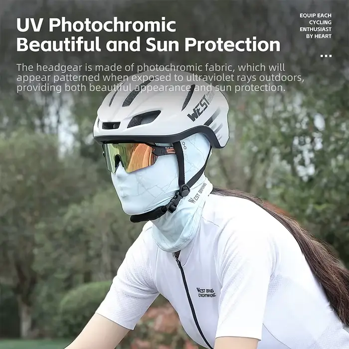 WEST BIKING-Casquettes de cyclisme respirantes à motif photochromique UV