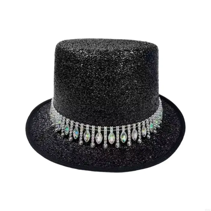 Chapeau magiciens pour femmes hommes, avec ceinture en grand chapeau Costume Cosplay, chapeau fête à