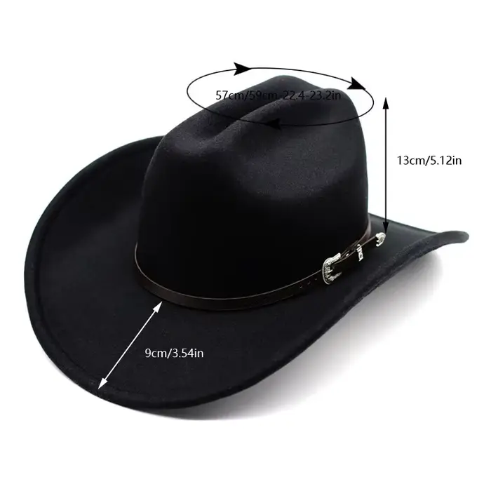 Nouveau Chapeau de Cowboy Western Vintage pour Homme et Femme