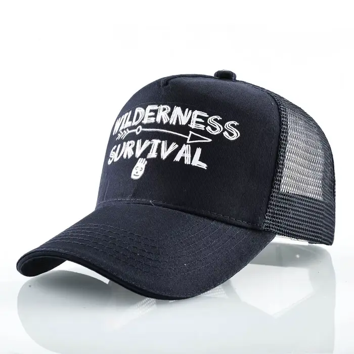 Casquette FS Hip Hop Unisexe Polyester 5 Panneaux Respirante pour Hommes Femmes Occasions Sportives Blanc Bleu Ciel Beige