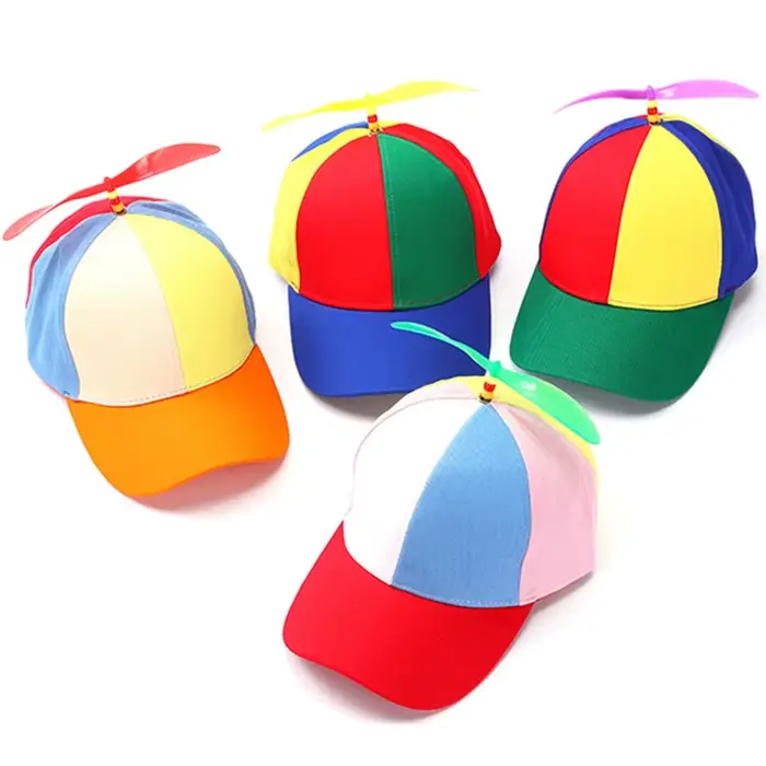 Casquette de baseball à hélice arc-en-ciel amusante et colorée pour adultes et enfants, idéale pour les fêtes, le cosplay, les activités de plein air et les occasions spéciales