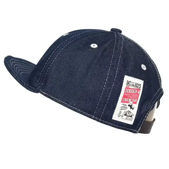 Casquette de baseball en jean vintage style hip-hop respirante, casquette de camionneur à visière co
