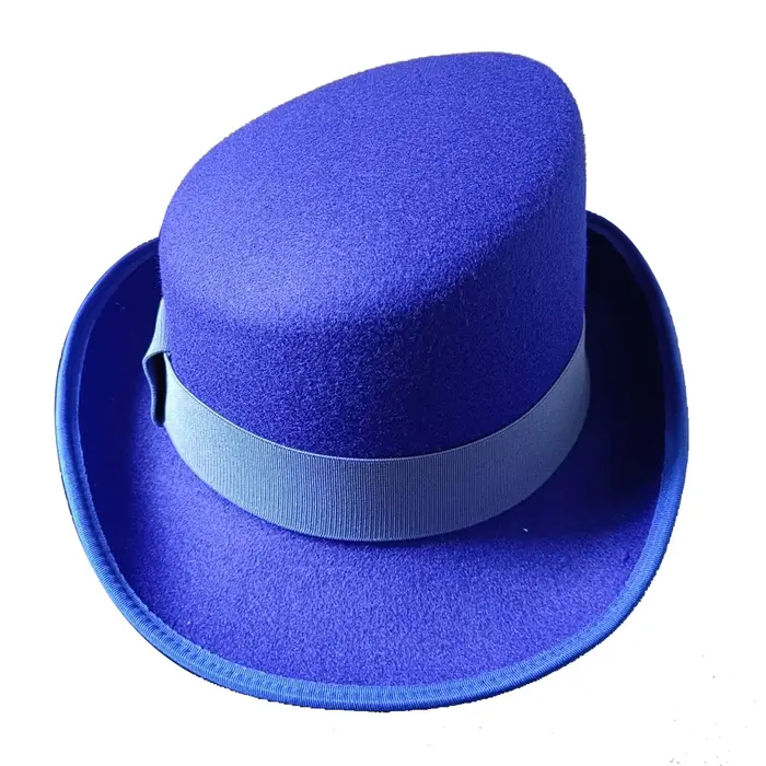 Chapeau Fedora noir pour hommes, chapeau biseauté, chapeau fou, cadeau, chapeau de fête traditionnel