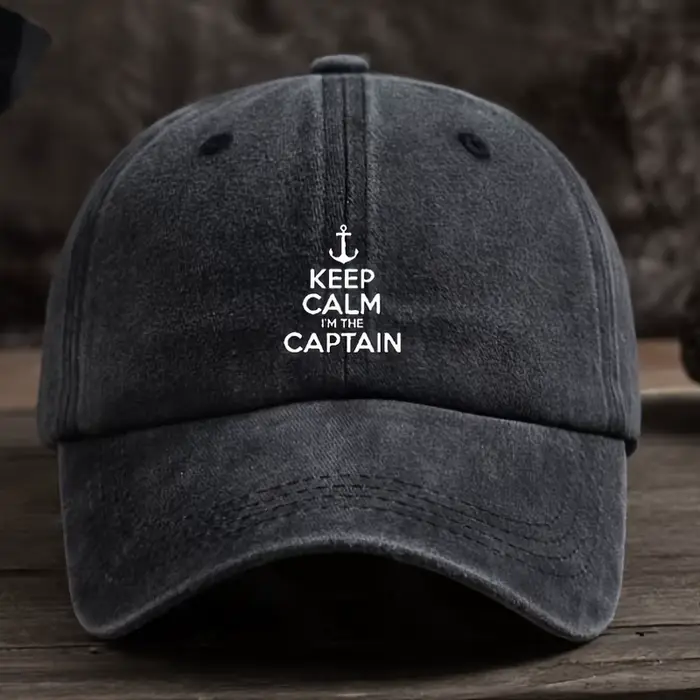 Casquette de baseball amusante avec impression « Keep I'M The Captain » - Réglable, respirante, lava