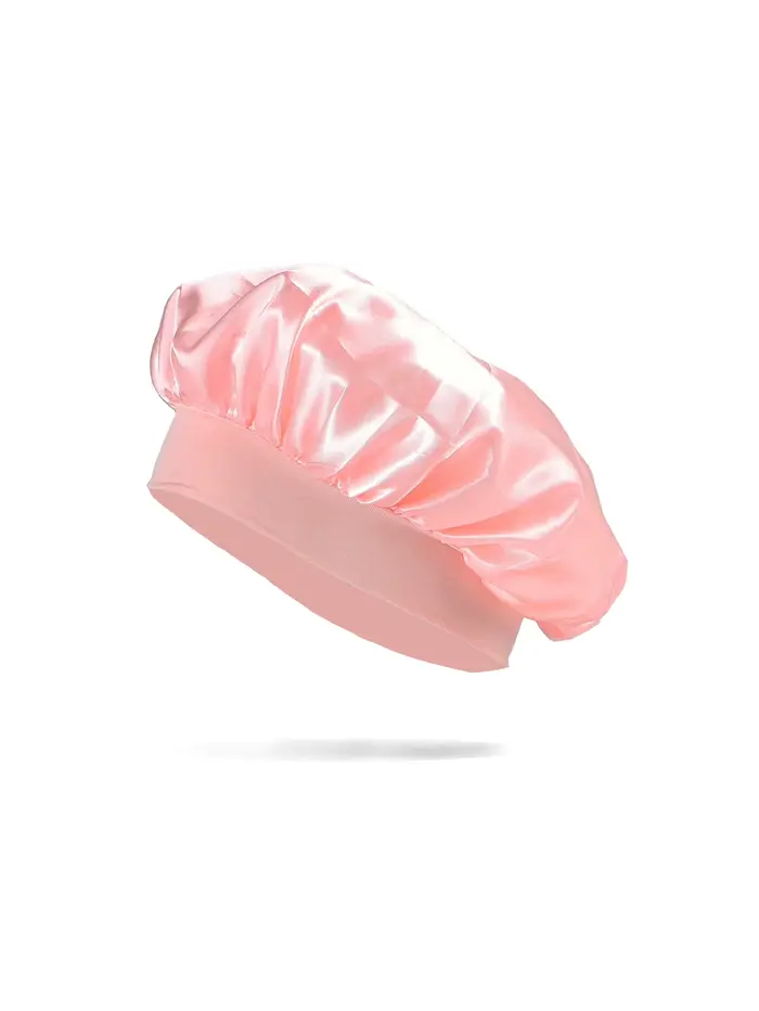 Bonnet en Satin de soie pour enfants, Bonnet de couchage, Bonnets pour cheveux à large bande élastiq