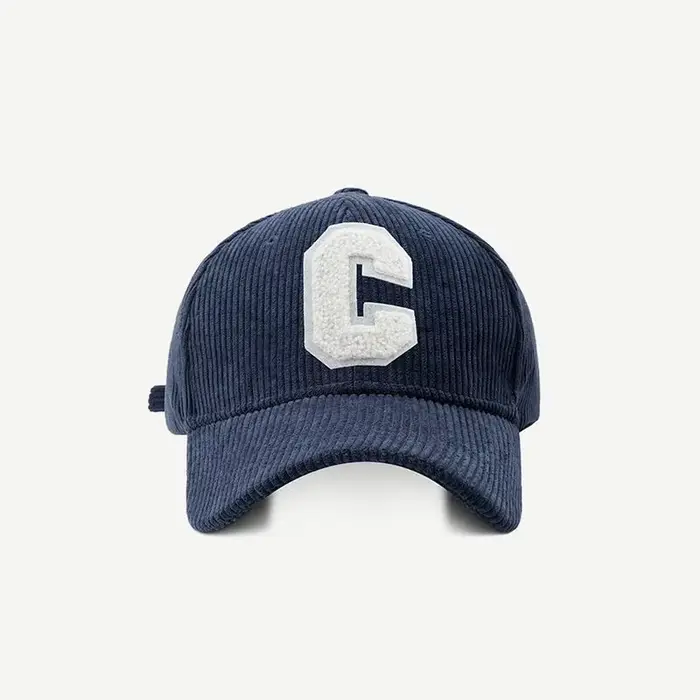 Nouvelle Casquette de Baseball en Velours Côtelé Tendance pour Femme, Casquette Snapback avec Lettre